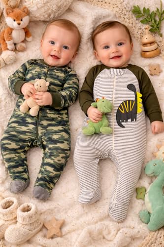 Image of TuddyBuddy 100% Cotton Multi Color Zipper Romper Sleepsuit /Romper /Jumpsuit for Baby Boy & Baby Girl