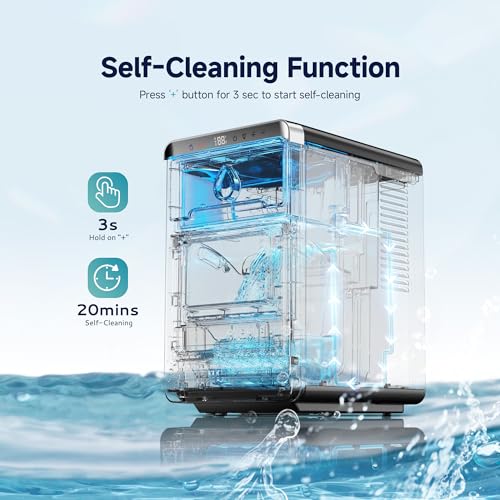 Image of EUHOMY LunaArc Crescent Ice Maker Countertop, 16Pcs Ready in 12Mins, 1600Pcs /Day, Auto Deep Cleaning, Timer, Adjustable Ice Thickness, Portable Ice Cube Maker for Whiskey /Coffee /Soft Drinks