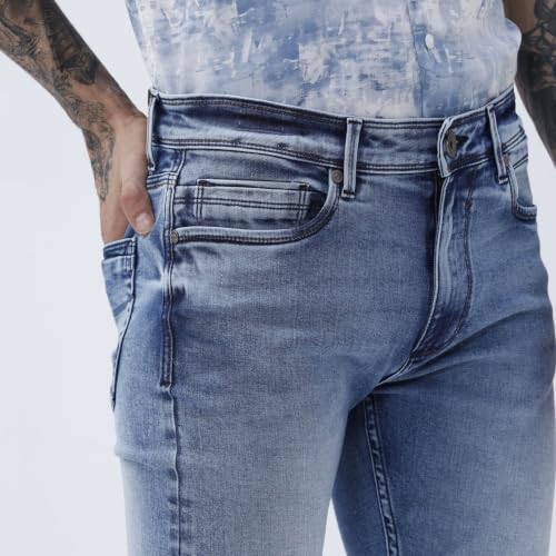 Image of BASICS Cotton Stretch Men's Jeans | Smart Casual Denim | Ultra-flexible stretch cotton denim. Modern style. Durable, breathable & built for all-day travel comfort.