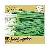 Samenliebe BIO Lauchzwiebel Samen Wei&szlig;e von Lissabon 200 Samen samenfestes Gem&uuml;se Saatgut f&uuml;r Gew&auml;chshaus Freiland und Balkon BIO Gem&uuml;sesamen