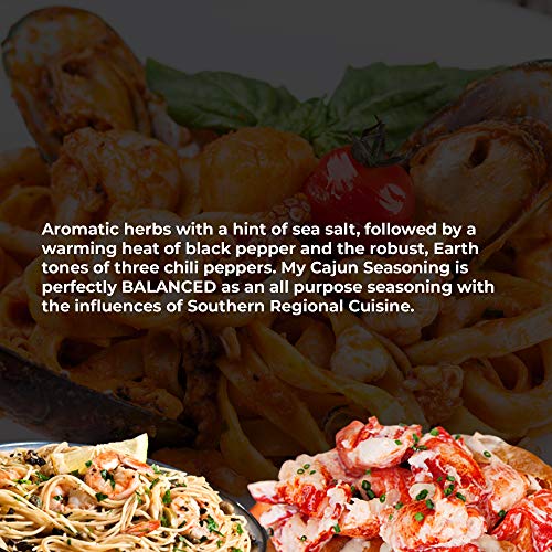 Cajun Lovers Seasoning Mix By Flavor God - Premium All Natural & Healthy Spice Blend For Grilling Chicken, Beef, Seafood, Vegetables, Salad, Tacos, Pizza, & Pasta - Kosher, Gluten-Free, Dairy-Free, Vegan, Keto Friendly #TOP6
