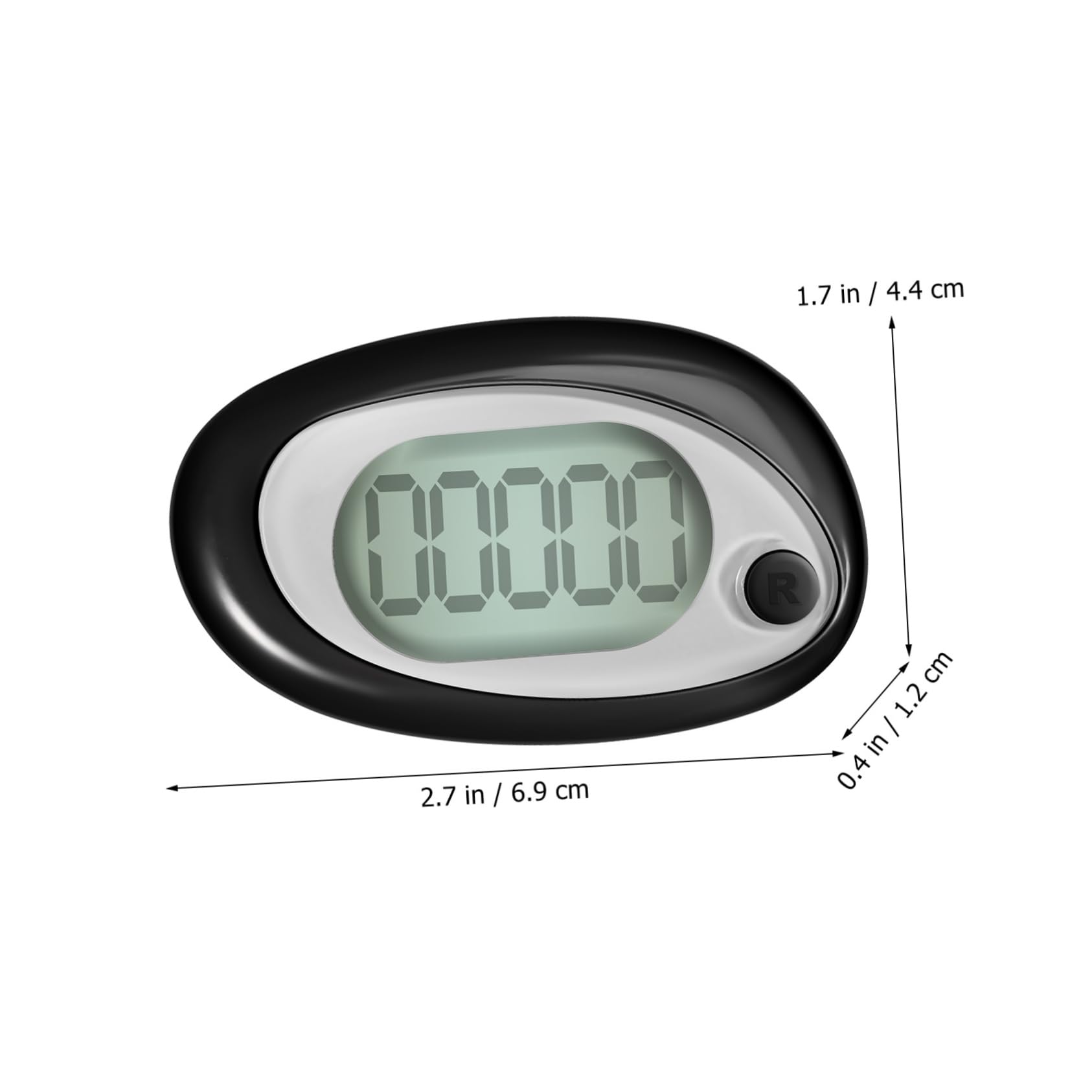 ibasenice pédomètre Pas podomètres pour Marcher Clips Sportif électronique comptoir clé Podomètre de randonnée Podomètre avec lanière Clip podomètre sur podomètre 3D Plastique Black