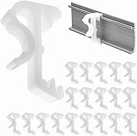 Vista 1 de Amazing Drapery Hardware Premium White Plastic Wood Blind Valance Retainer Clips, 20 Pack-UV-Resistant - Ideal for 2-Inch Blinds, Mini Blinds, and