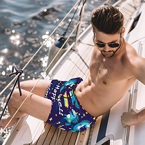 Short de bain pour homme doublure maille séchage rapide bleu
