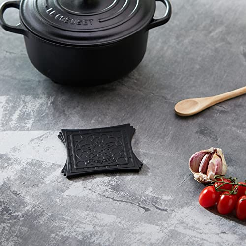 Le Creuset Set 2 Suportes de Silicone Quadrado com Imã Black Onyx