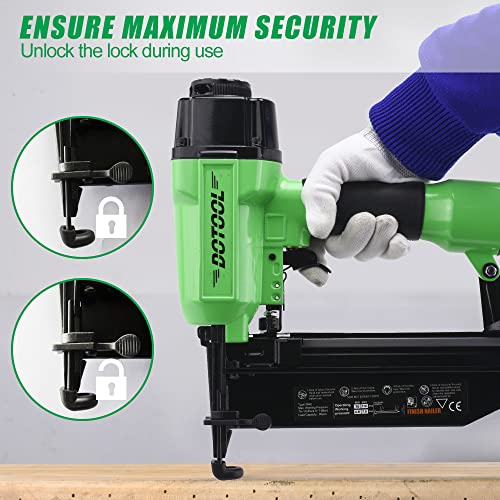 Dotool Finish Nailer 16Ga 1-Inch To 2-1/2-Inch Finish Nails Pneumatic Nail Gun With Tool-Free Depth Adjust #TOP4