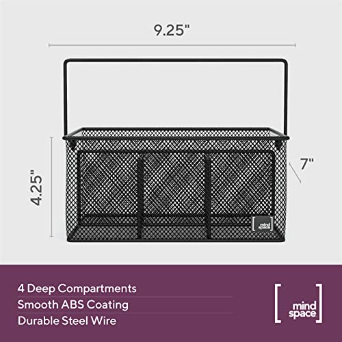 image for Utensil Holder By Mindspace, Kitchen Condiment Organizer and Flatware 