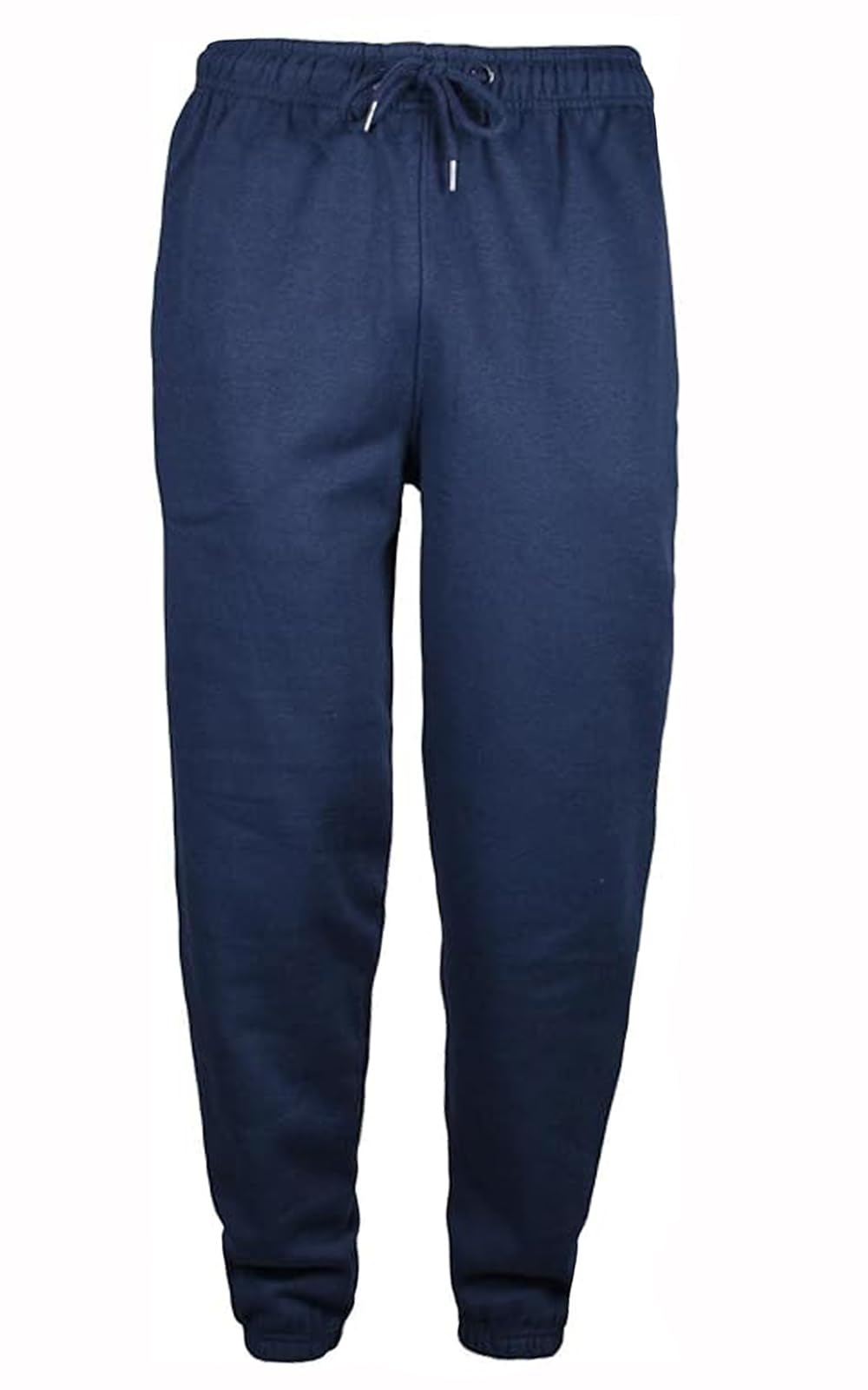 True Face Mens Fleece Joggers Jogging Bottoms Sweatpants with Zip Pockets Casual Elasticated Cuffed Pants Tracksuit Trousers for Workouts and Sports Navy L
