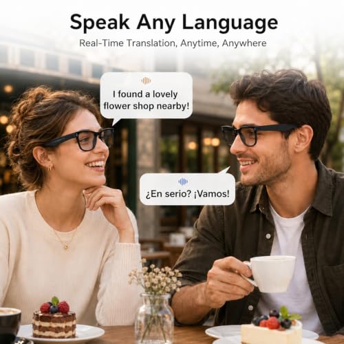 AI Smart Glasses with Camera, 13MP HD Capture, 4K EIS, Transparent Lenses by Zygorthla - Used condition - Image 4
