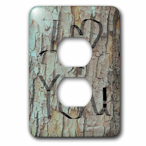Outlet cover I Love You on A Tree pour cacher les prises abîmées avec style - 2