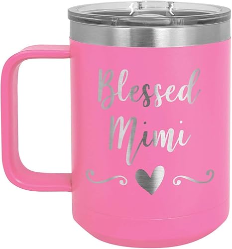 Miniatura 10 de BLESSED MIMI Blanco 15 oz Taza de café wtapa deslizante  Taza de café de viaje aislada  Ideas de regalos de cumpleaños o Navidad de mujeres u