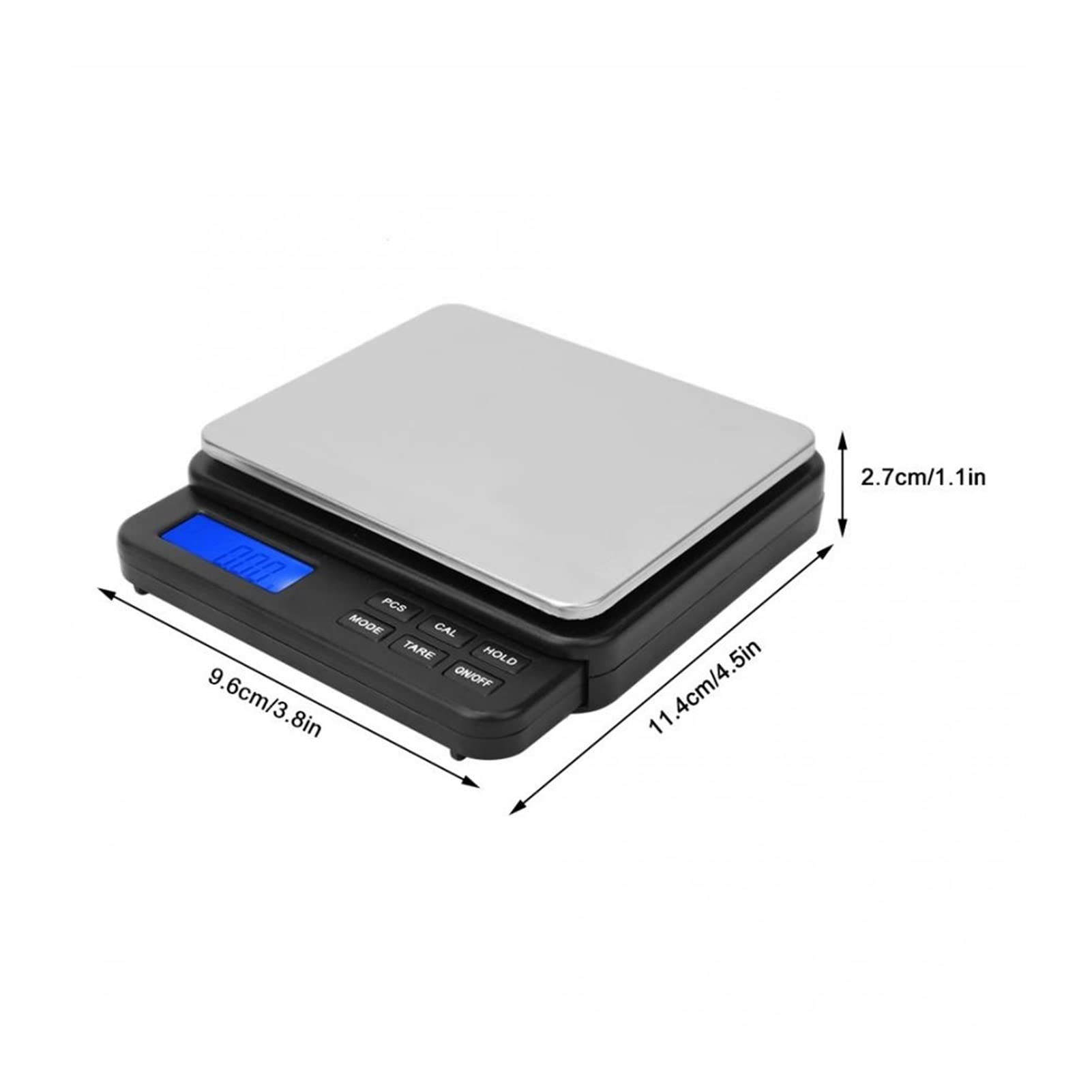 Báscula de Cocina Mini báscula de Cocina Digital de Alta precisión, báscula electrónica, con Pantalla retroiluminada Azul, 1000 g/0,01 g, para Accesorios de Cocina de Laboratorio