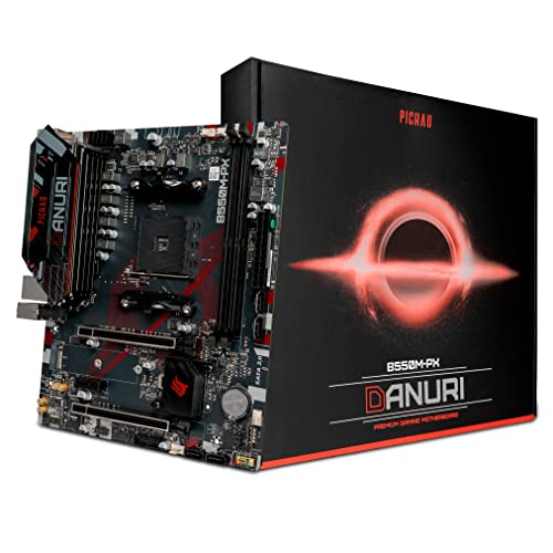 Placa Mãe Pichau B550M-PX Danuri, DDR4, NVMe M.2, PCIe 4.0, Socket AM4, m-ATX, PCH-DNRB550M-PX