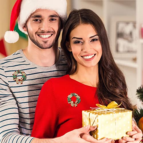 Christmas Tree Rhinestone Brooch Pin For Women Fashion Crystal Colored Broches Vintage Jewelry Broche Wreath Pins (Christmas Garland) #TOP2