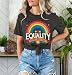 Pride Shirt for Women Rainbow Equality Hurts No One T-Shirt Short Sleeve LGBTQ Gay Tee Tops