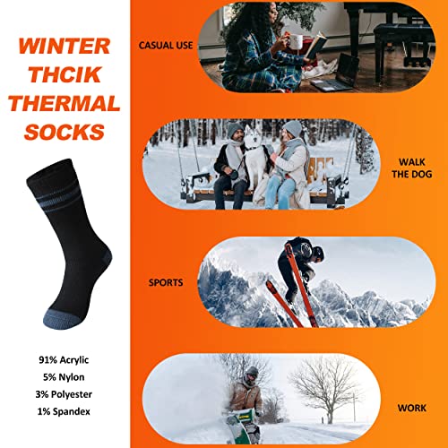 Awle Thermal Crew Socks For Women, Outdoor Athletic Ultra Warm Comfortable Indoor Extra Thick Slipper Socks, Hiking, Camping, Skiing Heat Crew Socks 1 Pair #TOP6