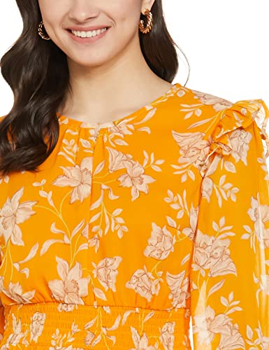 Image of pluss Women's Polyester Classic Knee-Length Casual Dress