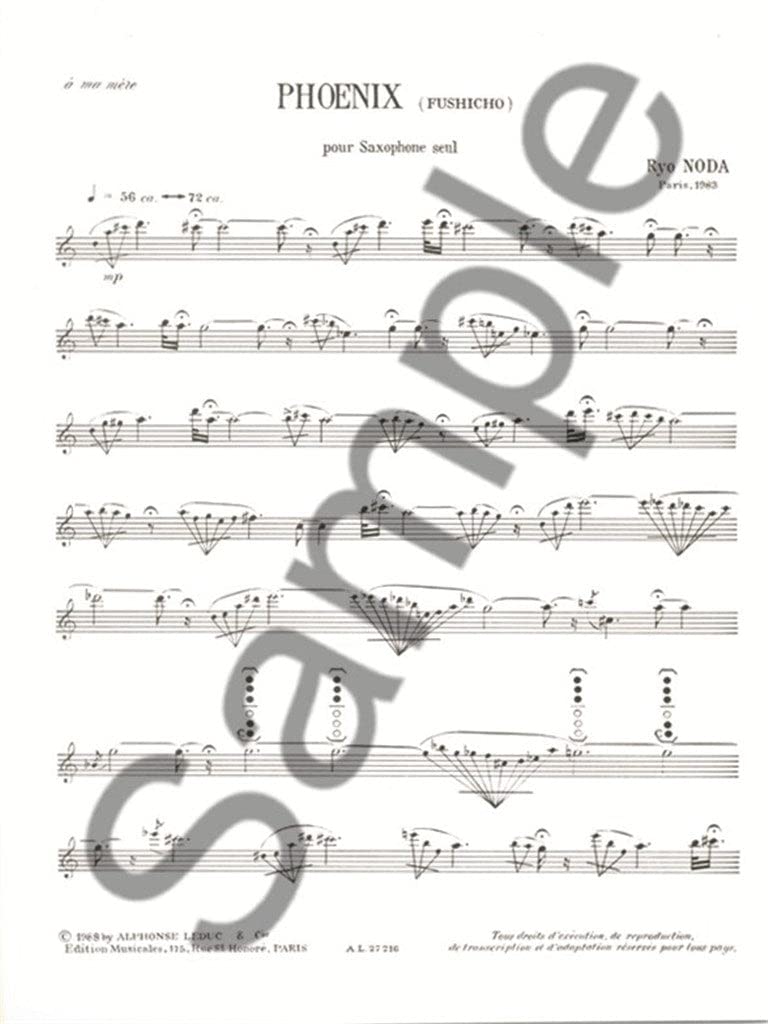 Noda: Phoenix (Fushicho)      Sheet music – January 1, 1988