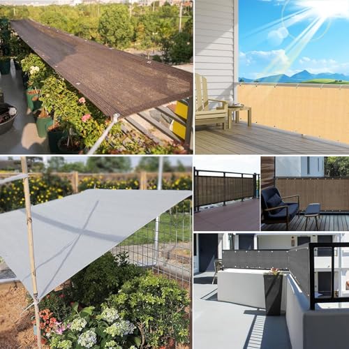 Toldo rectangular contra el viento y roturas para balcón de 2x5 m 8