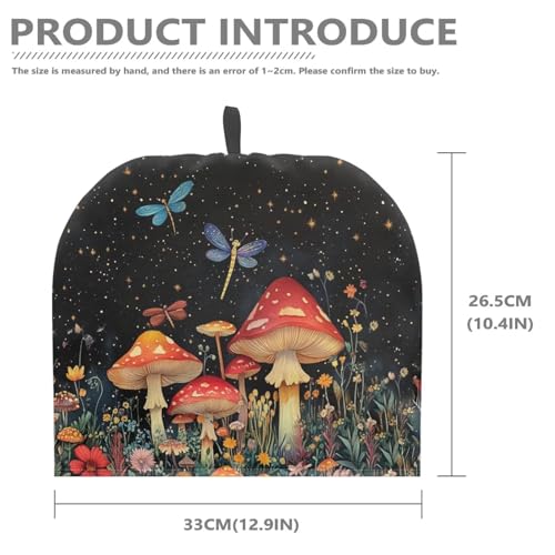 Image of Mushroom Dragonfly Floral Teapot Cozies Keep Warm Insulated Cozy for Teapots Breakfast Warmer Kettle Cover Kitchen Accessories