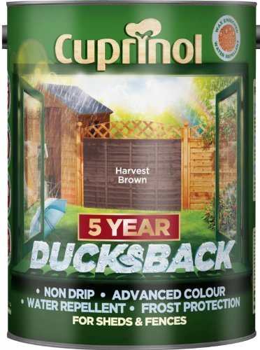 Cuprinol 5 Litre, 5 Year Ducksback Colours Harvest Brown