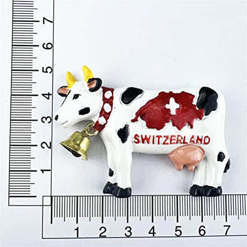 Imán decorativo de refrigerador estilo vaca 3D miniatura 5