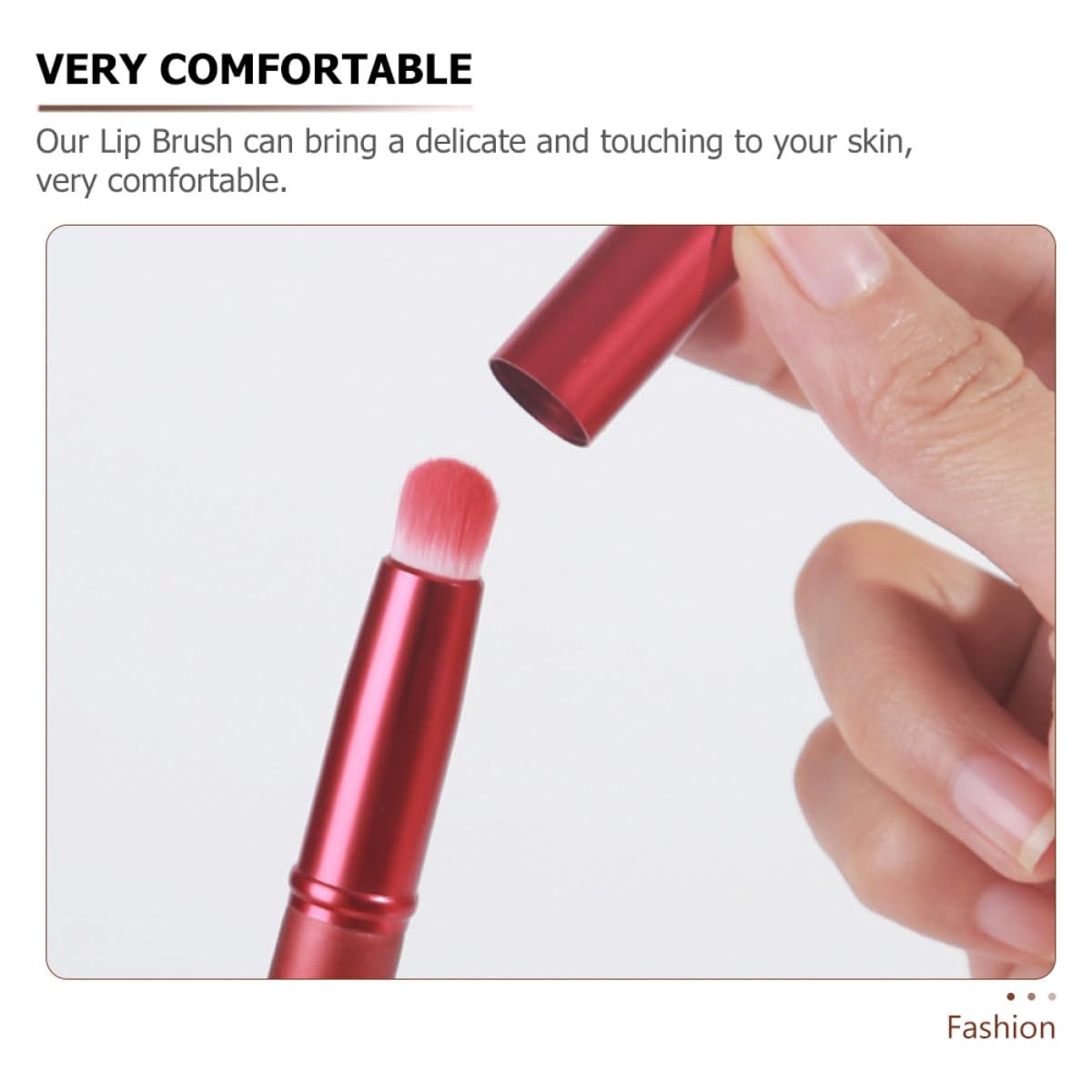 KICHOUSE Lipstick Brush Concealer Brush with Cap, round Head Portable Lip Gloss Applicator for Precise Lip Makeup and Concealer Application, Makeup Tool for Women