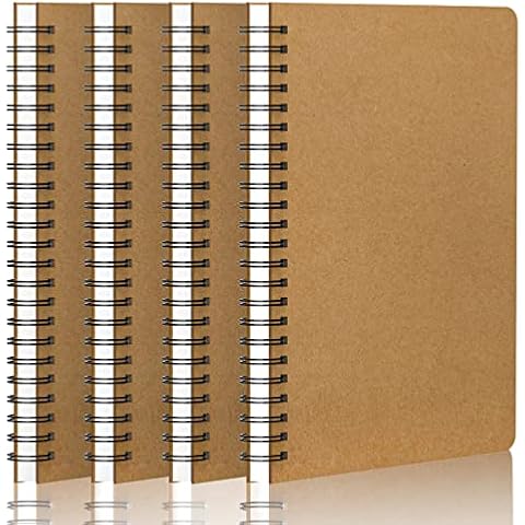 Yarotm Cuaderno Cuadriculado A5 Pack 4 Libretas Cover