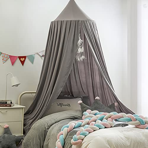 Kogiti Bed Canopy Curtain For Girls Mosquito Net Large Princess Canopies For Bed Ceiling Bed Curtain Reading Nook Curtain, Room Decor (Grey) #TOP25