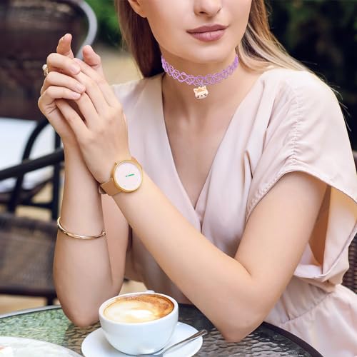 XIHIRCD 12pcs Ras du Cou Tatouage, Old School Élastique Collier Clavicule avec Pendentifs Mignons Accessoires des Années 90 et 95 Cadeau de Bijoux pour Femmes Filles Adolescente (Coloré) – vue 6