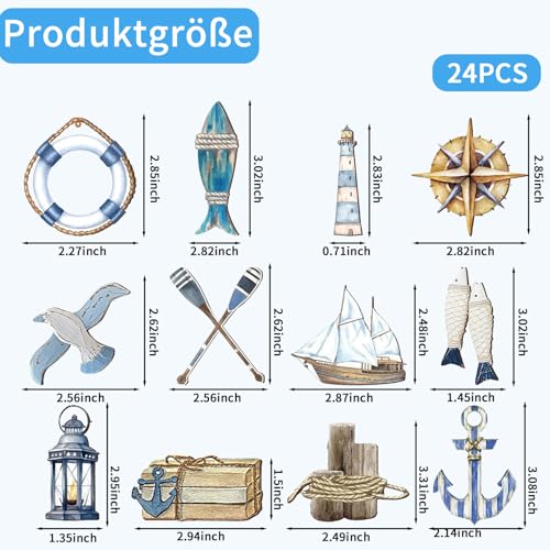 24 Stück Maritime Deko, Fischernetz Deko, Deko Maritim, Deko Maritim, Deko Fischernetz, Schiff Deko, Schiff Deko, Maritime Deko Badezimmer, Maritim, Segelboot Deko, Maritime Dekoration, Fischernetz
