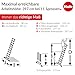 Hailo T80 FlexLine | Aluminum telescoping Ladder | 11 rungs | Height Adjustable up to 10.5FT | Single rungs can be Extended | Transport Belt | One-Hand Unlocking System | Rustproof | Indoor-Outdoor