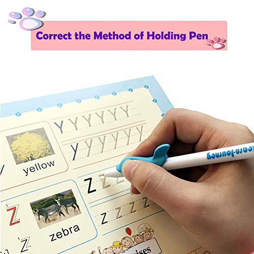 Learn-Journey Upgraded Large Size Magic Practice Copybook For Kids, Handwriting Practice Workbook, Reusable Writing Practice Book For Preschools(4 Books With Pens)-Pink Bag #TOP4