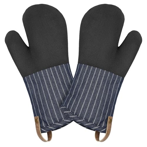 Cuisinart Heritage Kitchen Oven Mitts, Heat-Resistant, 2-Pack, 7"x13" by Best Brands - Used condition - Image 8