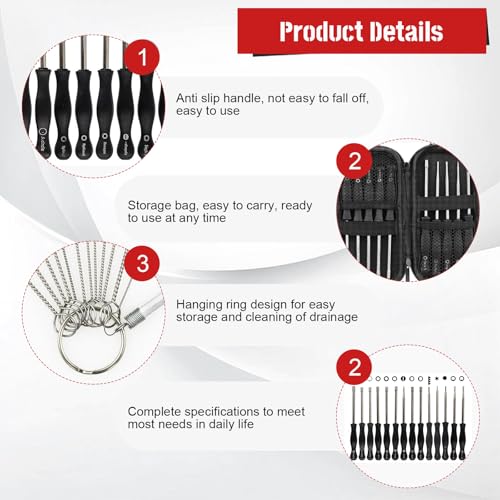 YIK TUNG 14 Pcs Carburetor Adjustment Tool Kit for 2-Cycle Small Engine,Carb Adjusting Tool Kit for Stihl Poulan Husqvarna Echo Trimmer Weedeater Chainsaw Carburetor