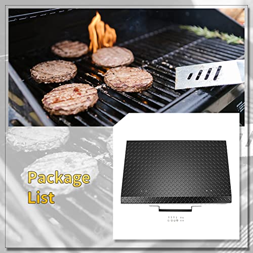 image for HECASA Black Outdoor 36” Griddle Grill Hard Cover Lid with Handle Wa