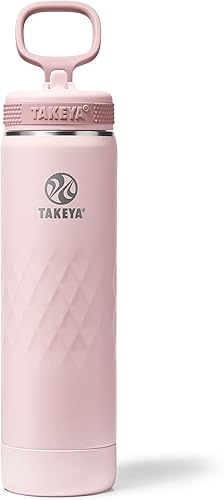 Miniatura 14 de Takeya Botella de Agua Deportiva de Acero Inoxidable con Triple Aislamiento de 22 oz, Tapa con Pajita – A Prueba de Fugas, A Prueba de Sudor, Sin