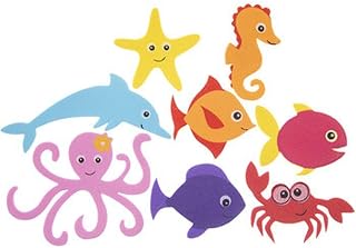 Sea Creature Foam Sticker Pieces 48 Count