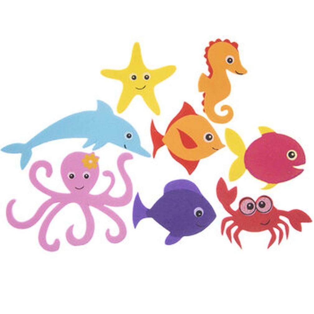 Sea Creature Foam Sticker Pieces 48 Count