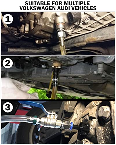 Image of Transmission Fluid Oil Filling Filler Adapter Tool and Metal Dispenser with Shut Off Valve Fit for VW Audi 09G 01J 722.9 ATF CVT DSG Benz 722.9