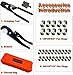 PEX Pipe Clamp Cinch Tool Crimping Tool Crimper for Stainless Steel Clamps from 3/8-inch to 1-inch with 1/2-inch 20PCS and 3/4-inch 10PCS SS PEX Clamps,with Pipe Cutter in Plastic Box