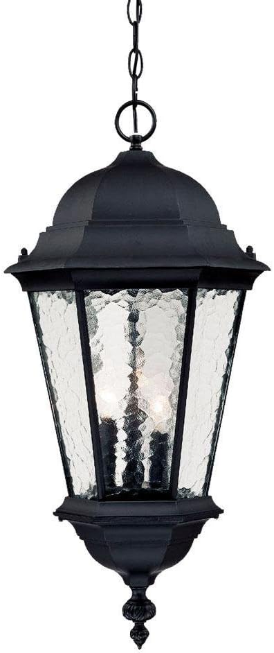 Black Friday - 60% OFF Acclaim 5526BK Telfair Collection 3-Light Outdoor Light Fixture Hanging Lantern, Matte Black