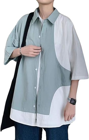 Amazon メンズ シャツ 黒 カジュアルシャツ 春 夏 オーバーサイズ 半袖シャツ ワイシャツ 折襟 おしゃれ シンプル ストリート系アウター 黒シャツ バイカラー bf風 シャツ 通販 Amazon メンズ シャツ 黒 カジュアルシャツ 春 夏 オーバーサイズ 半袖シャツ ワイシャツ 折襟 おしゃれ シンプル ストリート系アウター 黒シャツ バイカラー bf風 シャツ 通販