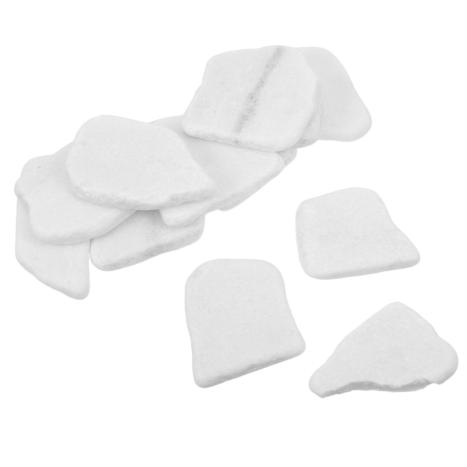Pierres plates blanches de fêtes pour décoration de table et dessin