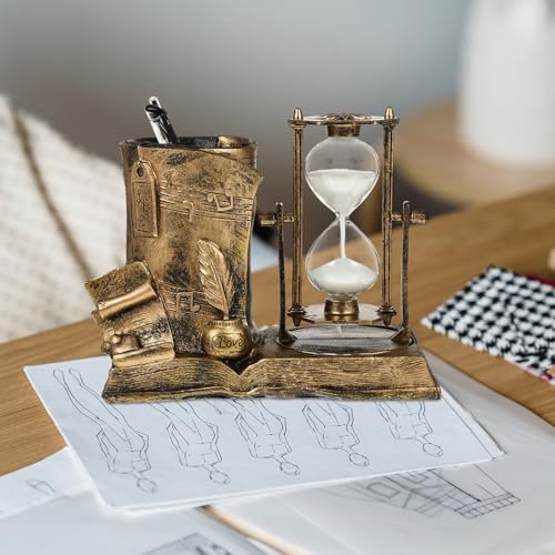Reloj de arena decorativo rotativo para transformar el ambiente de tu escritorio u oficina 7