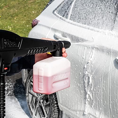 Hyundai 1900w Electric Pressure Washer, 6x Attachments 2100psi 145bar Jet Wash With 6.5l/min Flow Rate, Portable Pressure Washer, 5m Cable, 3 Year Warranty