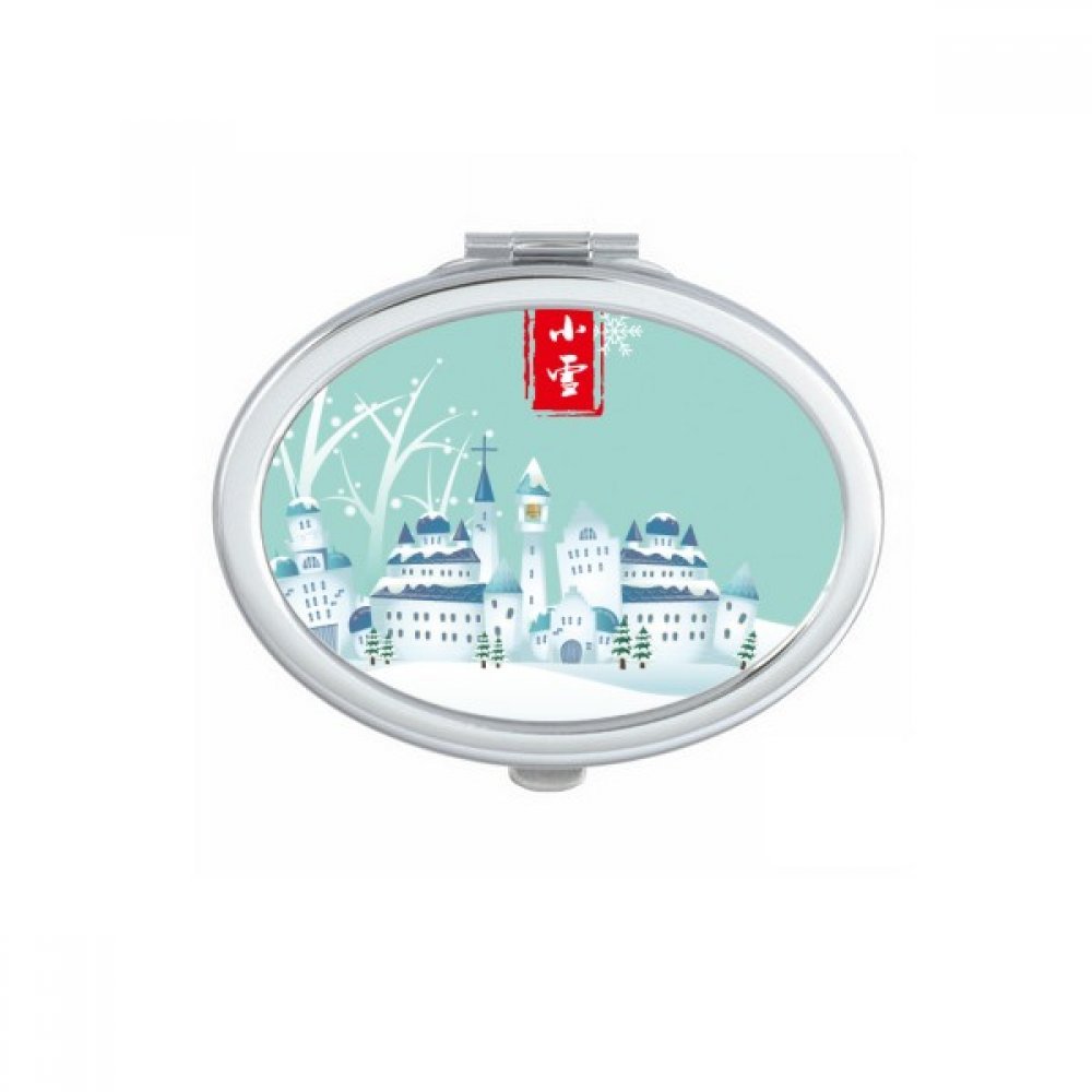 Miroir compact portable ovale pour retouches rapides sans encombrement