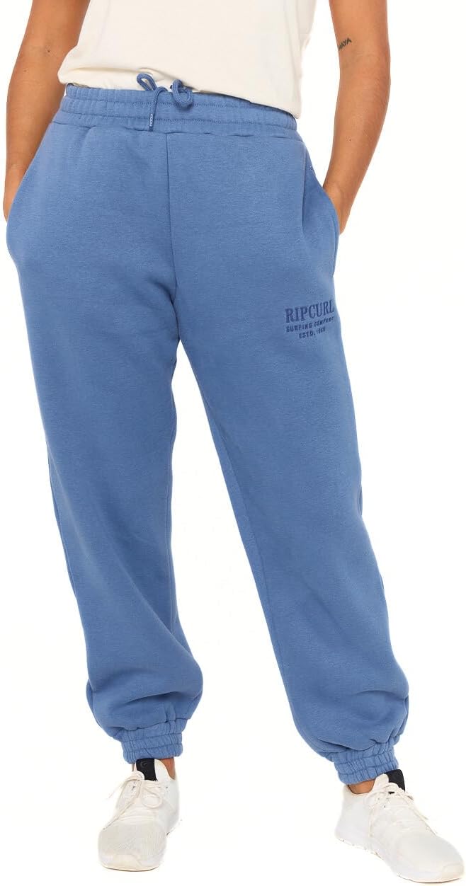 Rip Curl Women's Surf Staple Fleece Sweatpants with Elastic Waist and Cuffs