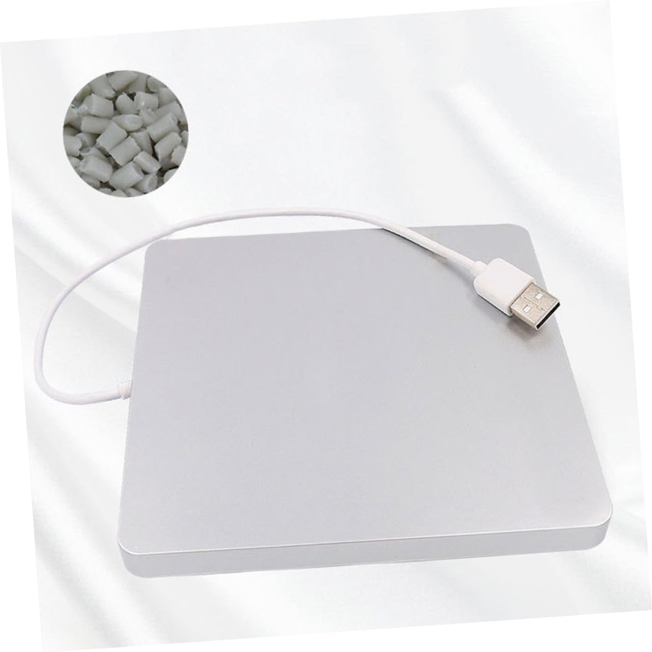 External Slot in Load DVD Rw Optical Drive Burner USB Powered No Adapter Needed Plug and Play CD Writer for Laptop PC Silver