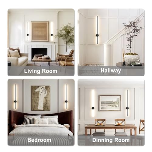 KARTOOSH Motion Sensor Battery Operated Wall Sconces, Dimmable 3CCT, Black by KARTOOSH - Used condition - Image 8